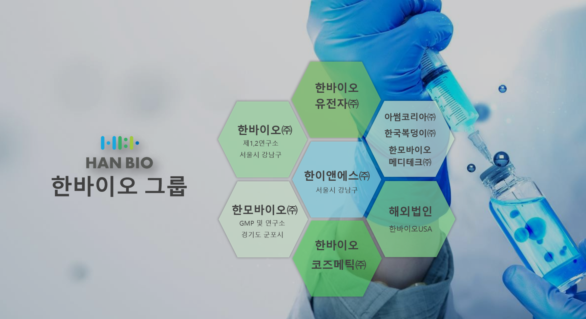 한바이오 그룹 구조